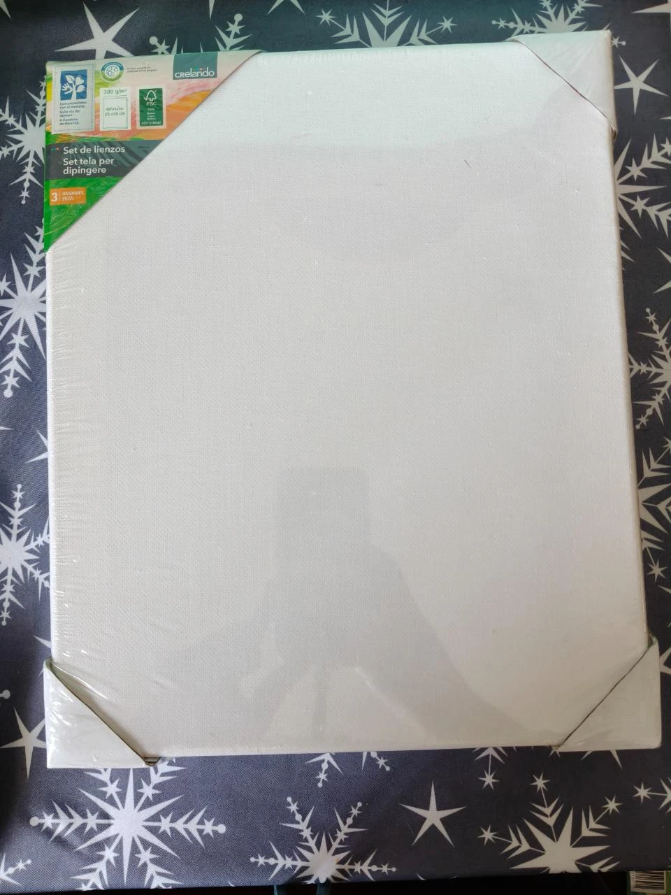 Conjunto de 3 Telas para Pintura 25x30 cm Crelando (NOVAS)